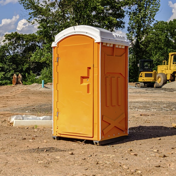 can i customize the exterior of the portable restrooms with my event logo or branding in Meade County KS